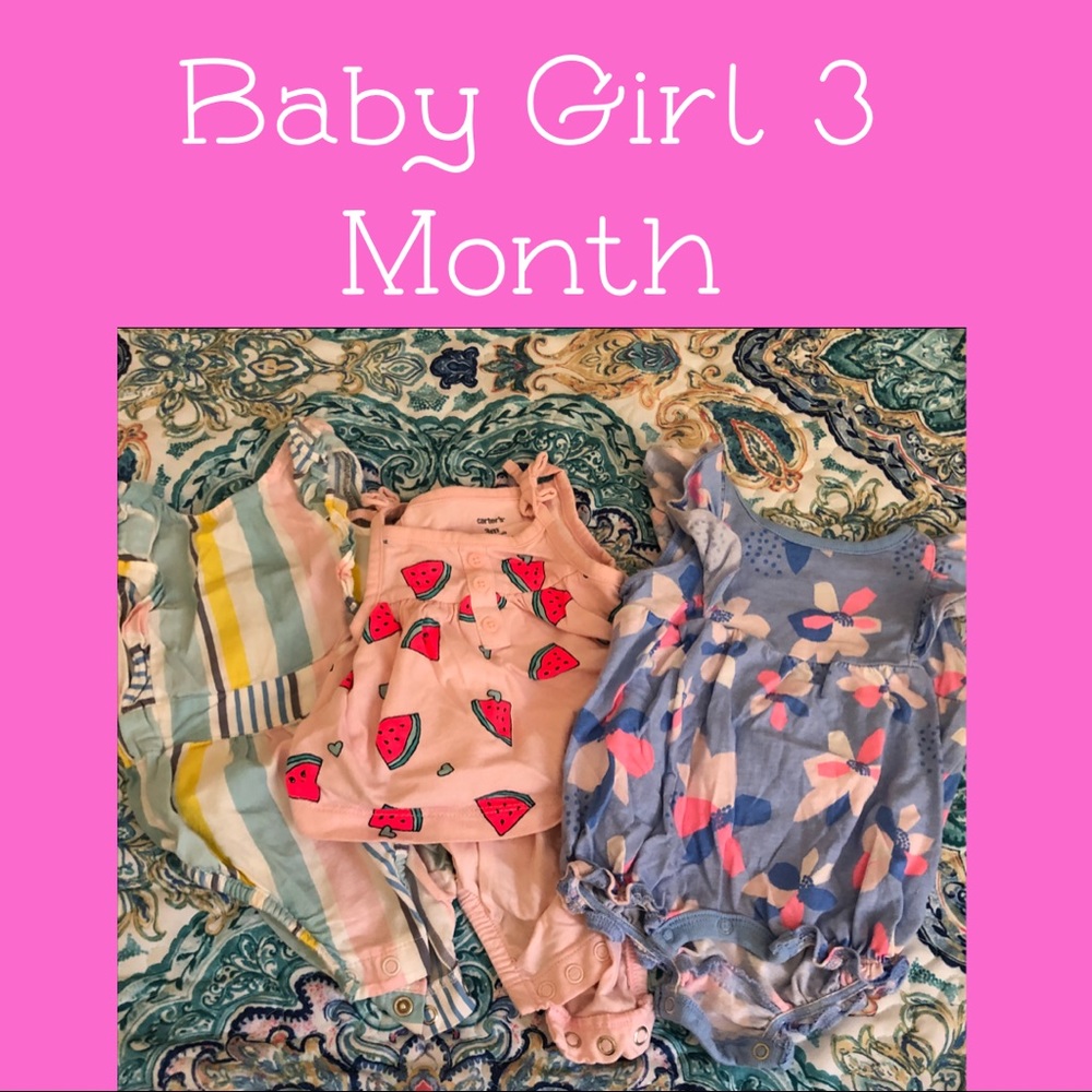 (4for$15) Baby girl bundle of 3 3month